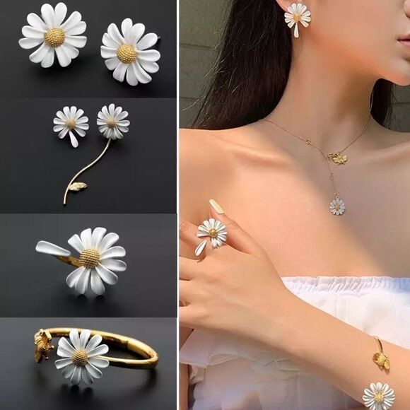 💎253💎 Cute Daisy Earrings - Picture 7 of 14